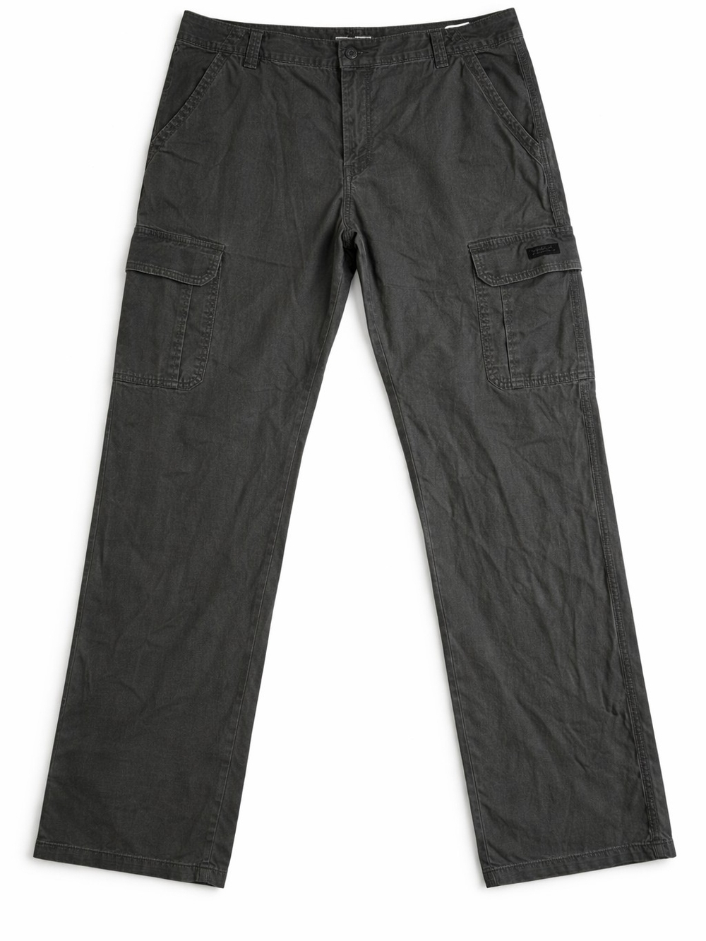 Wrangler Men’s 36x34 Gray Relaxed Fit Stretch Cargo Utility Pants Straight Leg